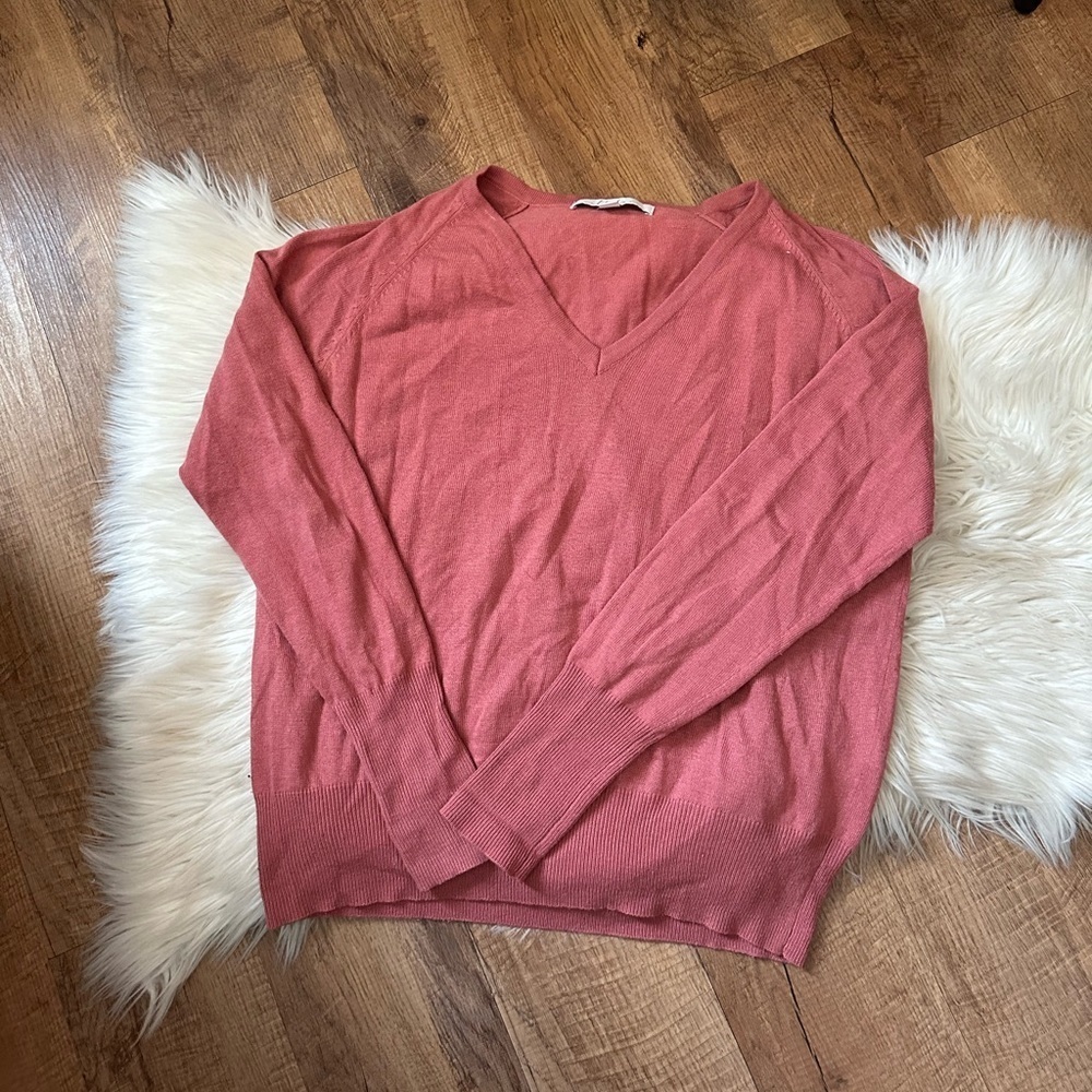 CALLAHAN Pink V Neck Sweater